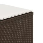 Tabourets de jardin et coussins lot de 4 marron résine tressée – Image 6