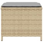 Tabourets de jardin coussins lot de 4 mélange beige 41x41x36 cm – Image 4