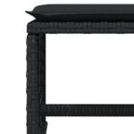 Tabourets de jardin et coussins lot de 4 noir 41x41x36 cm rotin – Image 6