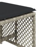 Tabourets de jardin et coussins lot de 4 gris clair 41x41x36 cm – Image 7