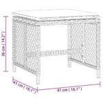 Tabourets jardin et coussins lot de 4 mélange beige 41x41x36 cm – Image 9