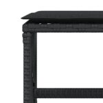Tabourets de jardin et coussins lot de 4 noir 41x41x36 cm rotin – Image 6