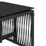 Tabourets de jardin et coussins lot de 4 noir 41x41x36 cm rotin – Image 7