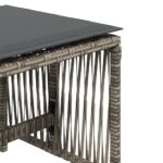 Tabourets de jardin et coussins lot de 4 gris 41x41x36 cm rotin – Image 7