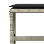 Tabourets de jardin et coussins lot de 4 gris clair 41x41x36 cm – Image 6
