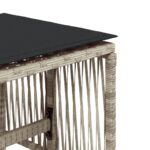 Tabourets de jardin et coussins lot de 4 gris clair 41x41x36 cm – Image 7
