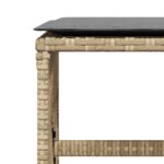 Tabourets jardin et coussins lot de 4 mélange beige 41x41x36 cm – Image 6