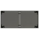 Table de jardin dessus en verre noir 115x54x74cm résine tressée – Image 5