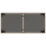 Table de jardin dessus en verre gris 115x54x74cm résine tressée – Image 5