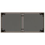 Table de jardin dessus en verre marron 115x54x74 cm poly rotin – Image 5