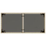 Table de jardin dessus en verre beige 115x54x74 cm poly rotin – Image 5