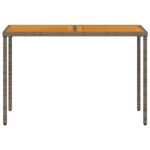 Table de jardin avec dessus en bois d'acacia gris 115x54x74 cm – Image 2