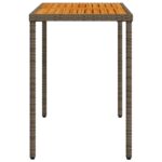 Table de jardin avec dessus en bois d'acacia gris 115x54x74 cm – Image 3