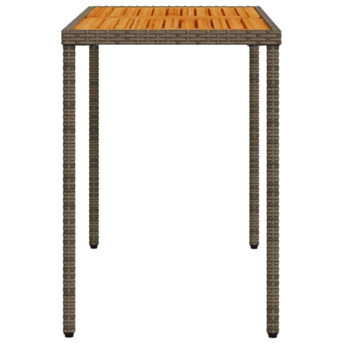 Table de jardin avec dessus en bois d'acacia gris 115x54x74 cm – Image 3