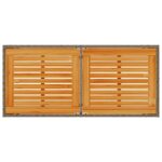 Table de jardin avec dessus en bois d'acacia gris 115x54x74 cm – Image 5