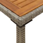 Table de jardin avec dessus en bois d'acacia gris 115x54x74 cm – Image 6