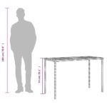 Table de jardin avec dessus en bois d'acacia gris 115x54x74 cm – Image 7