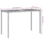 Table de jardin avec dessus en bois d'acacia gris 115x54x74 cm – Image 8