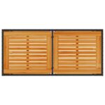 Table de jardin avec dessus en bois d'acacia noir 115x54x74 cm – Image 5