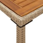 Table de jardin avec dessus en bois d'acacia beige 115x54x74 cm – Image 6