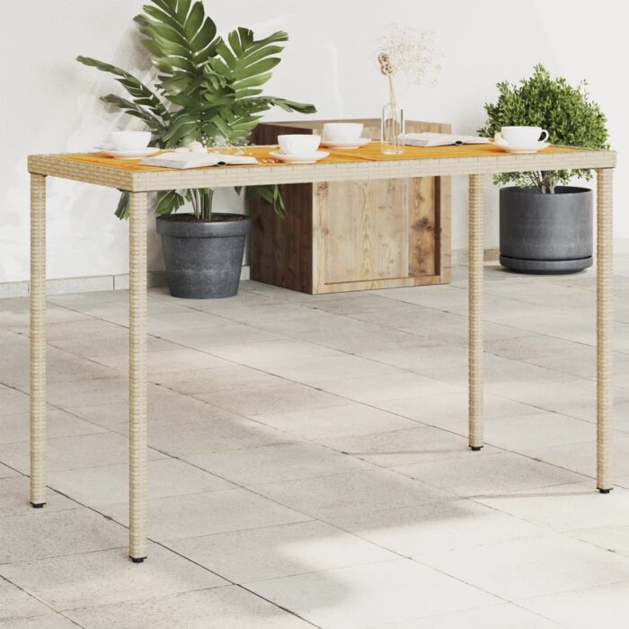 VXL8721012236523_m_en_hd_1.jpg Table de jardin avec dessus en bois d'acacia beige 115x54x74 cm – Image 1