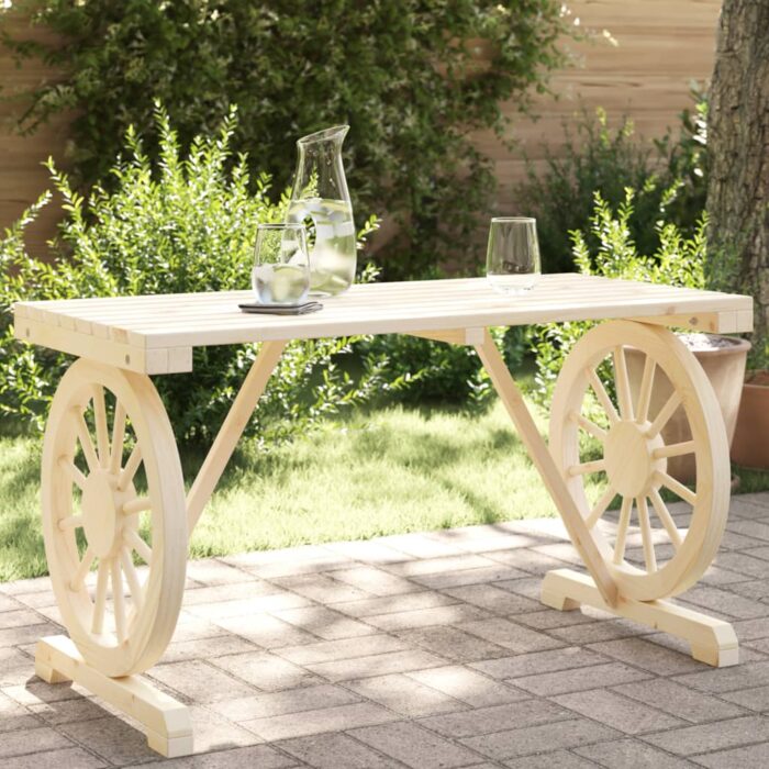 Table de jardin 115x55x65 cm bois de sapin massif – Image 1