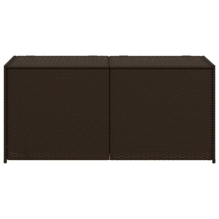 Boîte de rangement de jardin marron 283L résine tressée – Image 2
