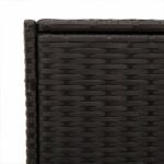 Boîte de rangement de jardin et roues noir 283L résine tressée – Image 7