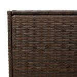 Boîte de rangement de jardin et roues marron 283L poly rotin – Image 7
