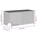 Boîte de rangement de jardin et roues marron 283L poly rotin – Image 9