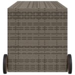 Boîte de rangement de jardin et roues gris 283L résine tressée – Image 3