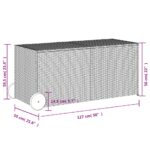 Boîte de rangement de jardin et roues gris 283L résine tressée – Image 9