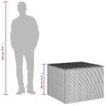 Boîte de rangement de jardin gris 291L résine tressée – Image 8