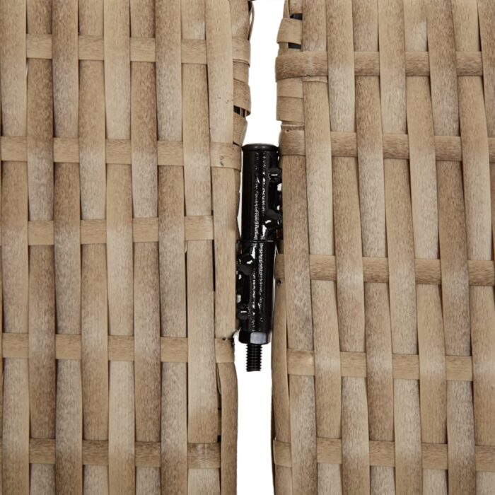 Cloison de séparation 5 panneaux beige résine tressée – Image 5