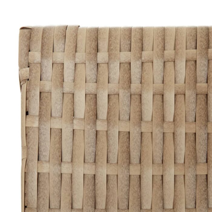 Cloison de séparation 5 panneaux beige résine tressée – Image 4