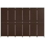 Cloison de séparation 6 panneaux marron résine tressée – Image 3