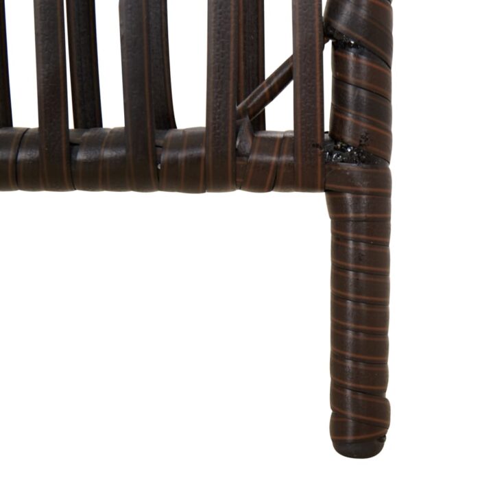 Cloison de séparation 3 panneaux marron résine tressée – Image 6