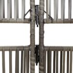 Cloison de séparation 3 panneaux gris résine tressée – Image 5