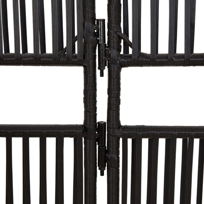 Cloison de séparation 4 panneaux noir résine tressée – Image 5