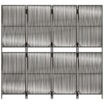 Cloison de séparation 4 panneaux gris résine tressée – Image 3