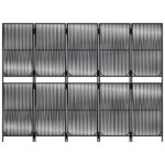 Cloison de séparation 5 panneaux noir résine tressée – Image 3