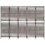 Cloison de séparation 5 panneaux marron résine tressée – Image 3