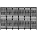 Cloison de séparation 6 panneaux noir résine tressée – Image 3