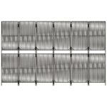 Cloison de séparation 6 panneaux gris résine tressée – Image 3