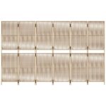 Cloison de séparation 6 panneaux beige résine tressée – Image 3