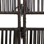 Cloison de séparation 4 panneaux gris résine tressée – Image 5