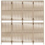 Cloison de séparation 4 panneaux beige résine tressée – Image 3