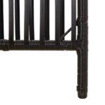 Cloison de séparation 6 panneaux noir résine tressée – Image 6