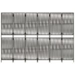 Cloison de séparation 6 panneaux gris résine tressée – Image 3