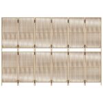 Cloison de séparation 6 panneaux beige résine tressée – Image 3